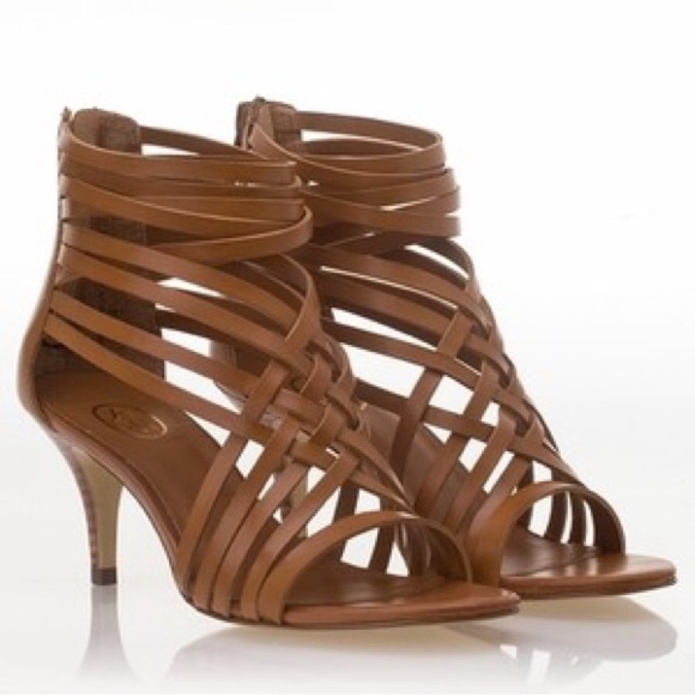 Ash Escape Strappy Brown Leather Heel
